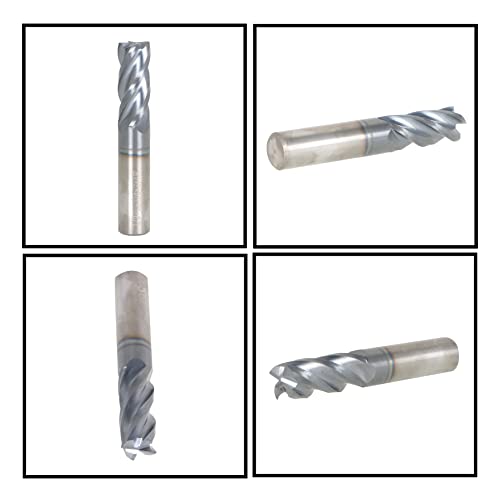 Image of waltyotur 4 Flute Carbide End Mill 1-1 /4 Inch Cutting Length x 3 Inch Overall Length x 1 /2 Inch Shank Diameter for Aluminum Cut Non-Ferrous Metal Upcut CNC 1 Pcs