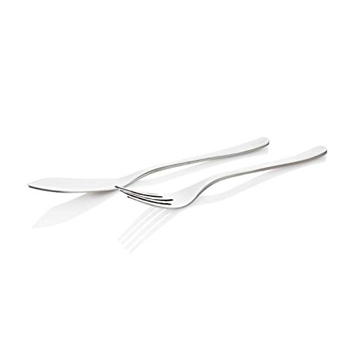 Kerafactum Fisch Besteck sehr Elegantes Fischbesteck bestehend aus Fischgabel und Fischmesser Messer und Gabel für Fischgerichte aus hochwertigem Edelstahl als Set Fish cuttlery