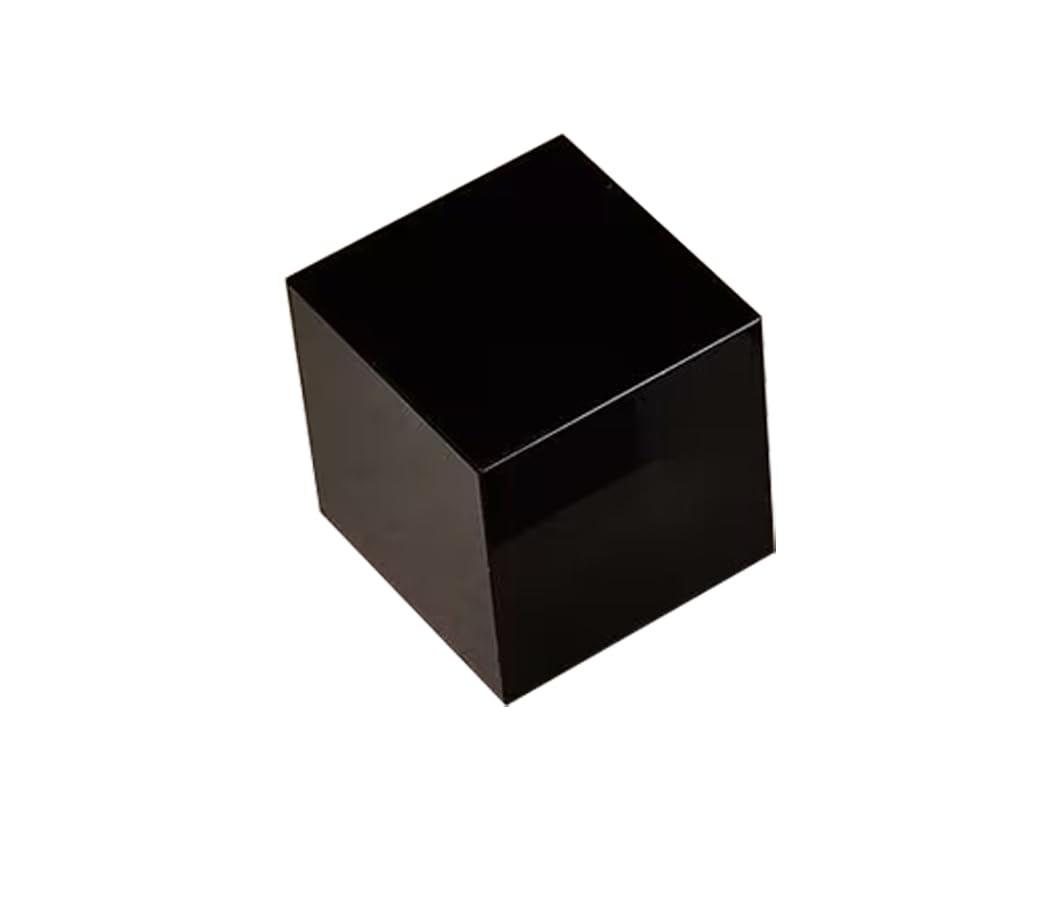 Fengtaike Black Obsidian Cube Crystal Stone Perfect for Meditation, Yoga, Chakra Balancing (3CM)
