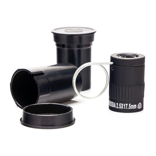 2.5 Ratio Pocket Scope Monocular 19.5x23mm Finger Buckle Handheld for Observing Stamps