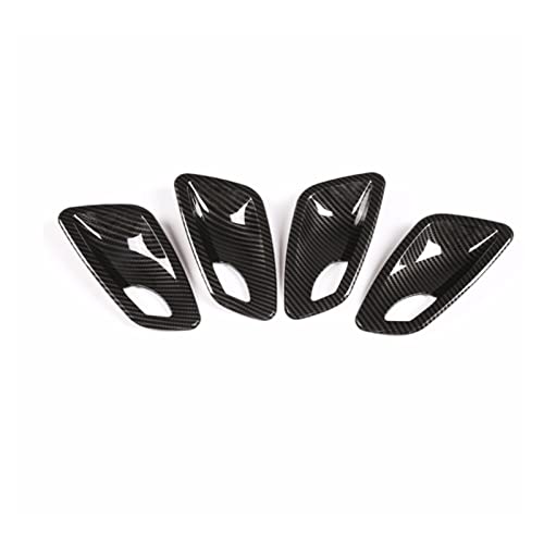Genérico Manijas de las puertas interiores del coche Pegatinas para manija de puerta interior de coche accesorios para BMW Serie 3 E90 2005-2012 A&BS, imitación de fibra de carbono