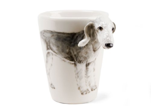 Un Regalo de Bedlington Terrier, Taza de Café Hecho a Mano por Blue Witch