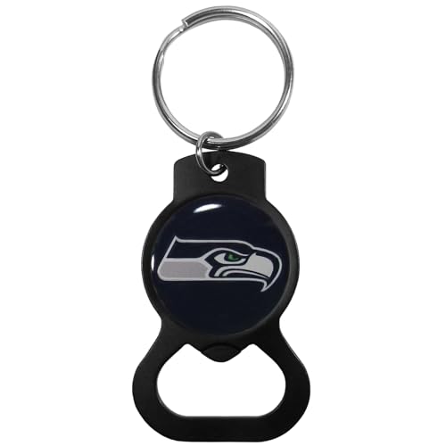 Siskiyou Sports NFL Seattle Seahawks Bottle Opener Key Chain, Black,