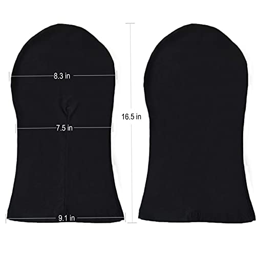 Homelex 2 Pieces Full Face Mask, 2Nd Skin Masks,Halloween Spandex Hood For Unisex Cloth-Black #TOP6