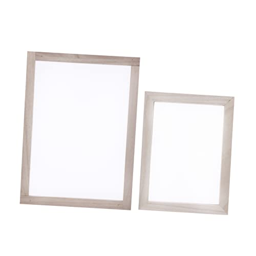 ULDIGI Handmade Paper Frame 2pcs Craft Wooden Frame for Boys and Girls Educational Tool for DIY Art Projects