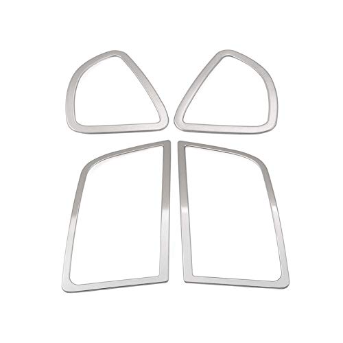 Clynex Salida de Aire Cubierta de Aire Acondicionado Marco de Acero Inoxidable Acceso al automóvil Estilo del automóvil, for Mitsubishi, ASX 2011-2015 4 Piezas/Juego Decorativo Embellecedor de Venti