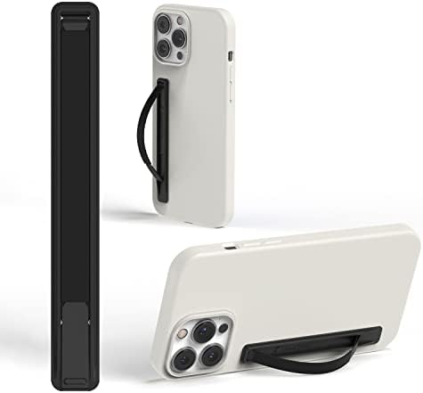 Swappable Ultra-Thin Phone Grip - Convertible Grip Holder Fits Most iPhone and Android Cases, Strap Holder Compatible with Wireless Chargers and Car Mounts - SleekStrip SleekGrip Essential