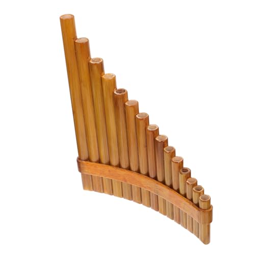 BESPORTBLE 1Set Pipe Pan Flute Musical Instrument for Beginners Key Natural Wood Color present for Music Lovers and Education Easy to Play with Sound