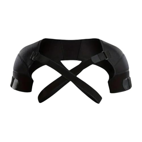 perfk Protector de hombro, doble soporte de hombro, cinturón de hombro, correa de soporte de hombro para ejercicio, tenis, senderismo, deportes
