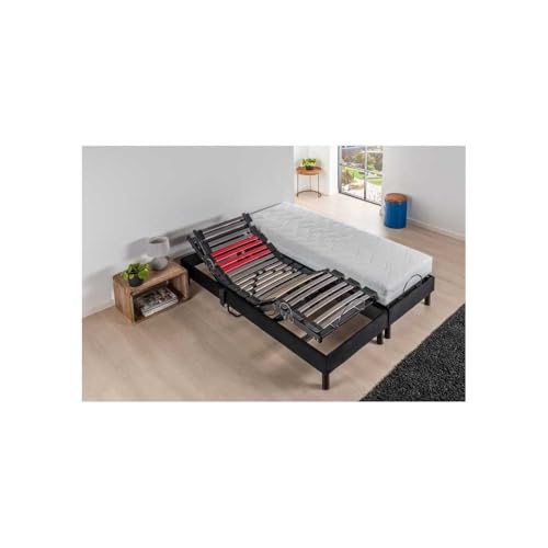 DEKO DREAM Ensemble Matelas Mousse 2x80x200 cm + Sommier TPR Electrique