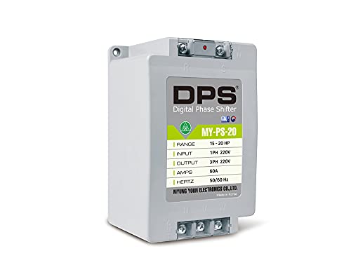 Single Phase to 3 Phase Converter, MY-PS-20, Best for 15Hp(11Kw) 45 Amp 200-240V Motor, Should Be Only Used for One Motor per One DPS, Input Output 200V-240V