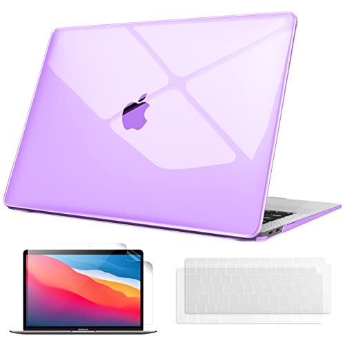 Macbook Air 2020 Funda Fintie Funda Compatible con MacBook Air 13 (2020/2019/2018) Carcasa Dura Fina + 2 Cubiertas para Teclado + 1 Protector de...