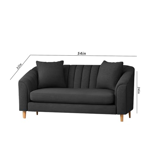 Image of Doraldo 3 + 2 Seater Sofa Set for Living Room (Black) Premium Fabric Sofa