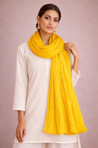 Image of Cotton Plain Solid Color Dupatta Soft Lightweight Dupatta for Women