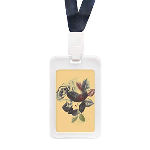 Porte-cartes transparent carte identité crédit protection feuilles fleurs