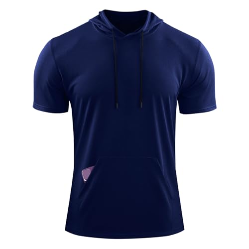 Men's Short Sleeve Hoodie Workout Gym Sweatshirt Muscle Fit Fashion Athletic Hoodies Pullover Hooded T-Shirts4