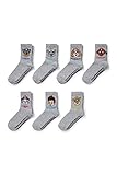C&A Kinder Jungen Socken Jacquard 7er Pack|Multipack hellgrau-melange 27-30