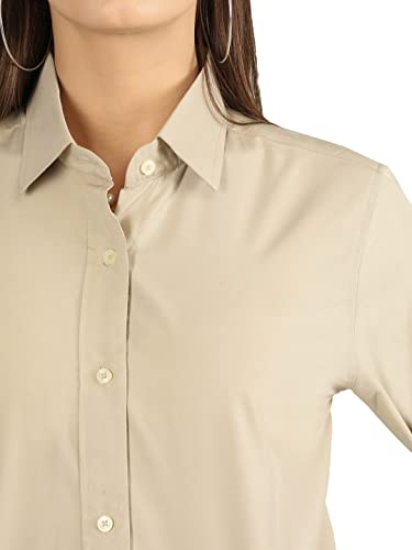 Image of CHKOKKO Women Solid Polycotton Regular Formal Shirt