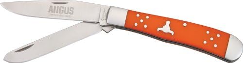 0002OD Brahma Bull Knife with Orange Delrin Handles