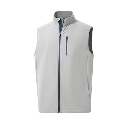 Image of M MAELREG Mens Vests Outerwear Windproof Lightweight Softshell Vests Zip Pockets Sports Sleeveless Jacket Golf Vests for Men
