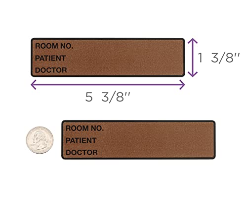 Image of Carstens Patient I.D. Adhesive Medical Chart Labels for 1.5 inch - 4 inch Ring Binder Spines - Pre-Printed Sticker Labels (Room No. / Patient /Doctor), 5 3 /8 inch x 1 3 /8 inch, Brown, Roll of 200