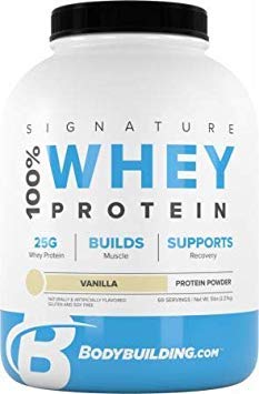 Bodybuilding Signature 100% Whey Protein Powder | 25g of Protein per Serving (Vanilla, 5 Lbs)