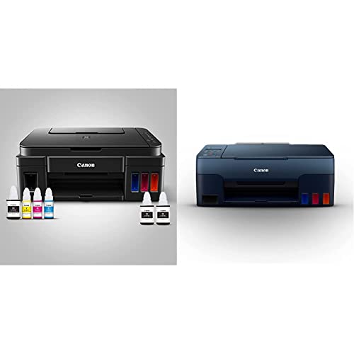 Canon PIXMA G3000 All-in-One WiFi Ink Tank Colour Printer with 2 Additional Black Ink Bottles & PIXMA G2020 NV All-in-One Ink Tank Colour Printer (Navy Blue) Canon PIXMA G3000 All-in-One WiFi Ink Tank Colour Printer with 2 Additional Black Ink Bottles & PIXMA G2020 NV All-in-One Ink Tank Colour Printer (Navy Blue)