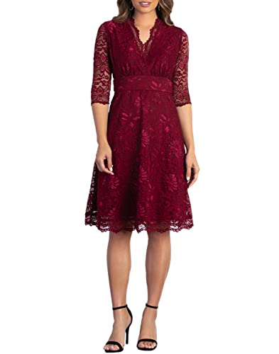 Image of Kiyonna Women's Plus Size Special Occasion Mademoiselle Lace Cocktail Dress