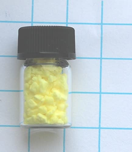 0.07 oz 99.9999% 6N azufre ultrapuro en vial de vidrio Elemento 16 Muestra