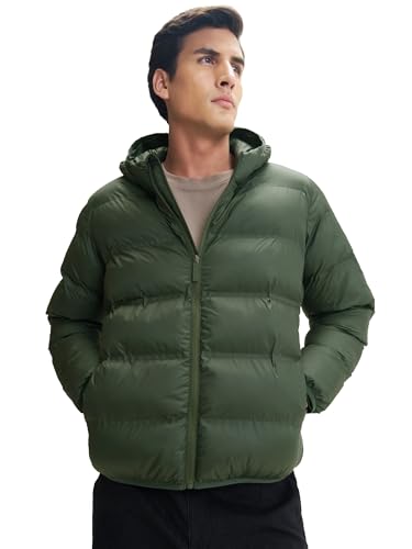 Image of XYXX Unisex Ultra-Warm Puffer Jacket | Heavy Winter Jacket For Men|Solid Long Sleeves Hooded Neck Jacket - Regular Fit | Bomber jackets With Pockets