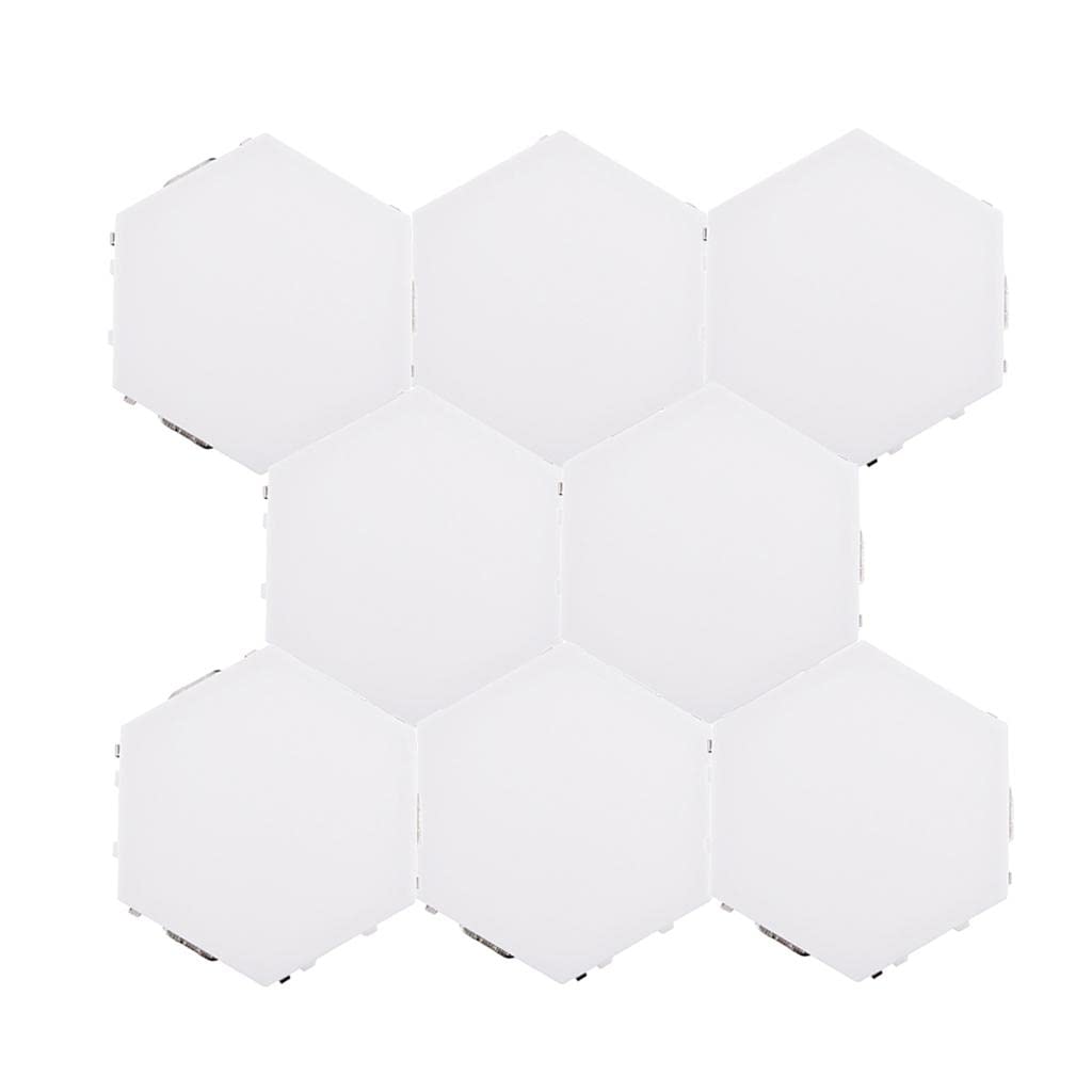 THE STYLE SUTRA LED Touch Sensing Quantum Hexagonal Wall lamp Light for Bedroom 8 Pieces