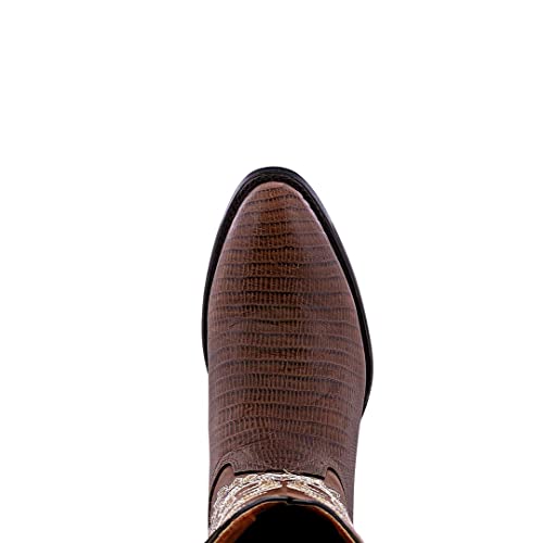 Texas Legacy Mens Brown Western Leather Cowboy Boots Teju Lizard Print Round Toe4