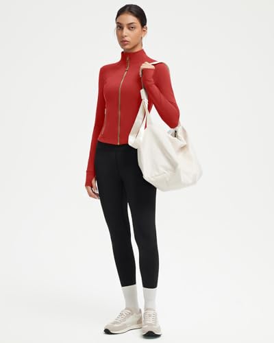 Image of SUUKSESS Women Golden Full Zip Up Workout Cropped Jackets Lightweight Athletic Yoga Tops