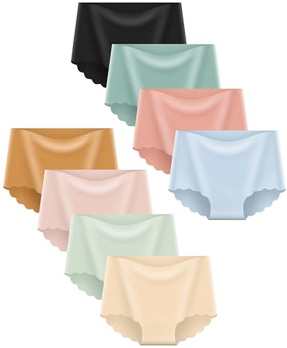 Boboking Girls Boyshots Seamless Underwear Kids Tagless Briefs Pack of 8