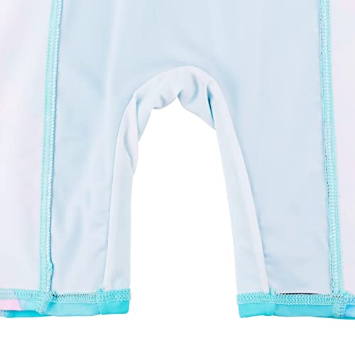 Image of TFJH E 1PCS Girls Short Sleeve Swimsuits UV 50+ Bathing Suits Sunsuits Zipper 2-14Y