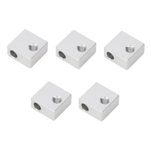 OKUMEYR 5pcs Printer Aluminum Heater Block for Extruder Heater Block Compatible Printer Extruder Hot End