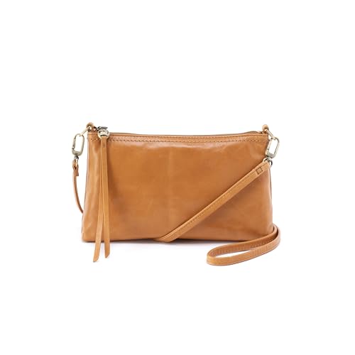Image of HOBO Darcy Leather Convertible 3-in-1 Crossbody Bag with Removable & Adjustable Strap, Exterior Phone Slip Pocket
