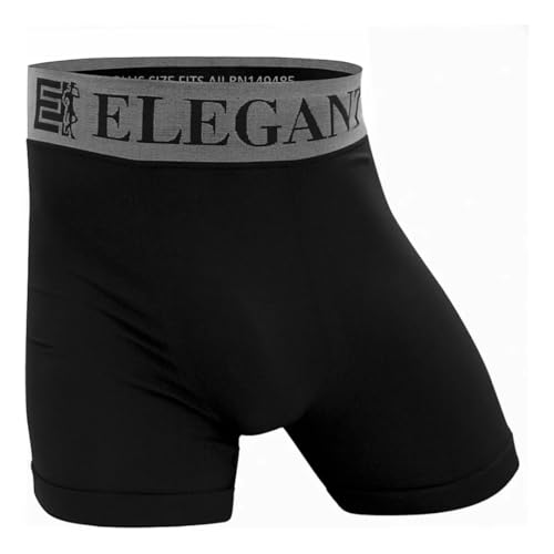 Men's Long Boxer Soft Fabric Comfortable Microfiber 12 Pieces, Red, Black, Brown, Blue, Navy Blue, Beige, Talla única2