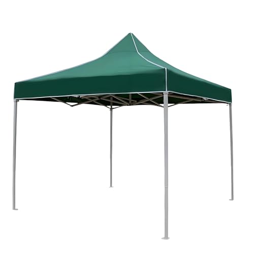 CTREVL Carpa Plegable 3x2m, Carpas Plegables Impermeables Altura Ajustable 190-210cm, Carpa Impermeable Exterior para Acampar al Aire Libre Barbacoa Parque Playa(Verde,3x3m/9.8x9.8ft)