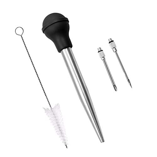 Cabilock Turkey Seasoning Tool Bbq Sauce Injector Kitchen Meat Injector Turkey Baster Brush