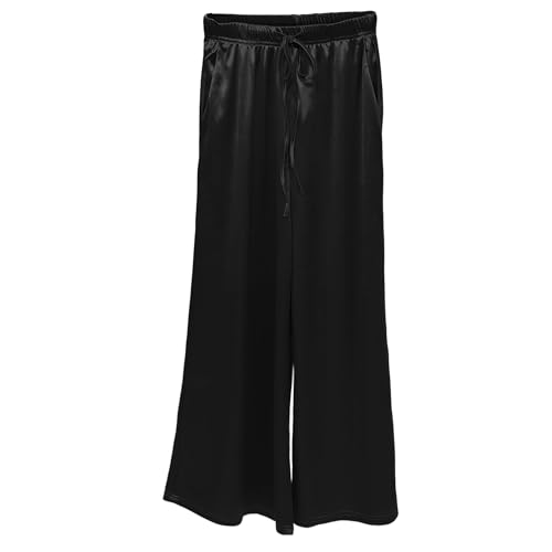 Pantalon large en soie confortable pour un style chic décontracté