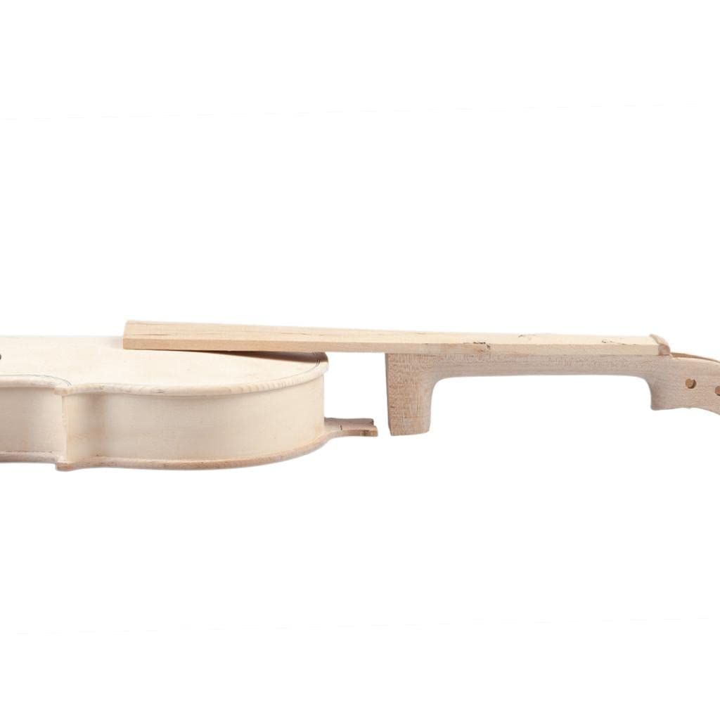 DIY Unlackiertes Massivholz-Geigenkörper-Set, einfache Montage und hochwertige Handwerkskunst, perfekt für fortgeschrittene Schüler und ernsthafte Musiker, verschiedene Größen – Holz + wie