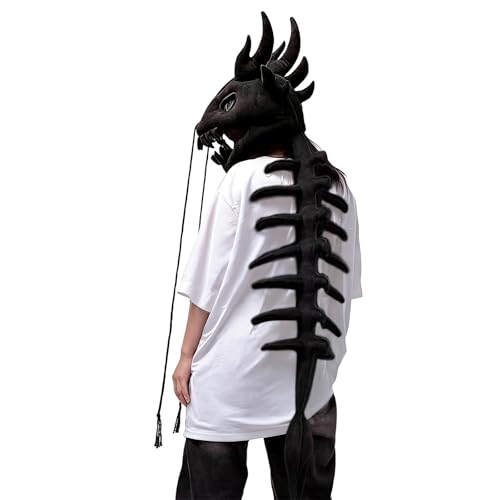 Couvre-tête de squelette de dinosaure ultra léger en coton PP doux pour toute la famille