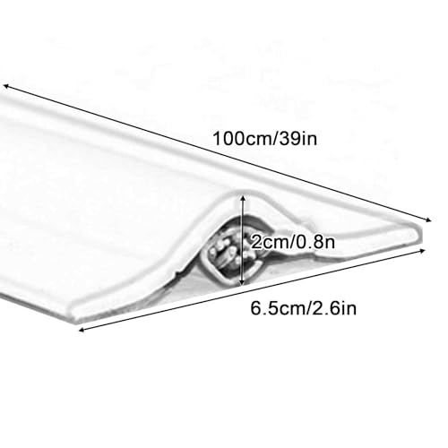 Gaines blanches pour câbles muraux de 6,5 cm avec adhésif monobloc
