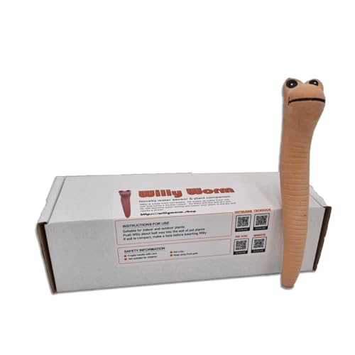 GROWEASY Willy Worm Large Water Sensor | Lets You Know When Plants Need Watering | Fun Gift for...