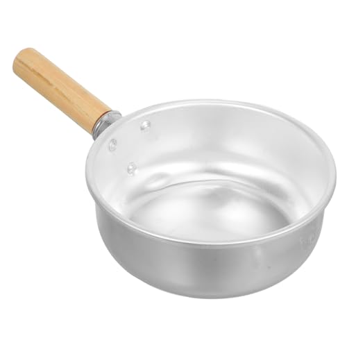 cucharón de aluminio suministros de barman soporte para esponja de cocina Familiar cuchara de hielo botella plegable agua wok cucharón largo de riego achicador de jardín de madera Alipis