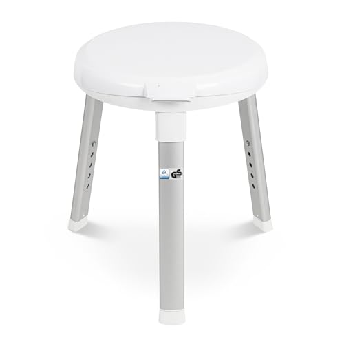 Tabouret De Douche Pivotant 3 Pieds – Série Grazia, Blanc, Modèle 48624 (Weinberger)