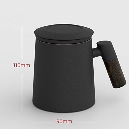 Kubek z uchwytem pokrywką filtra, kubek do kawy dom porcelanowy kubek biuro herbata premium kubek zestaw do kawy