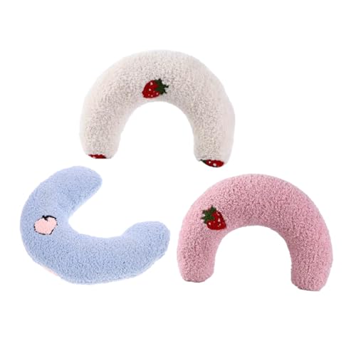 KAILIKETIY 3個 点型ペット用ネック保護枕 柔らかい抱き心地で長使用可能 家 旅行 アウトドア対応 洗濯可能な猫用枕 快適な休息サポート