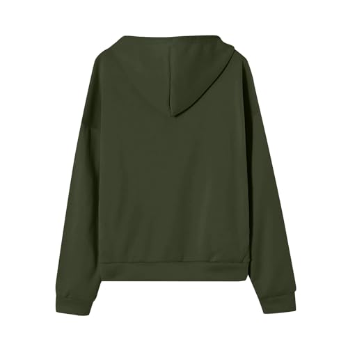 OIOLOYJM Zipper Hoodies for Women Long Sleeve Oversized Sweatshirts Y2k Drawstring Soft Jacket 2025 Fall Fashion with Pockets